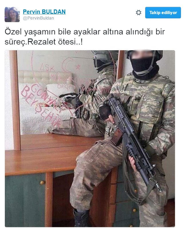 Pervin Buldan askerin fotoğrafından rahatsız oldu Politika