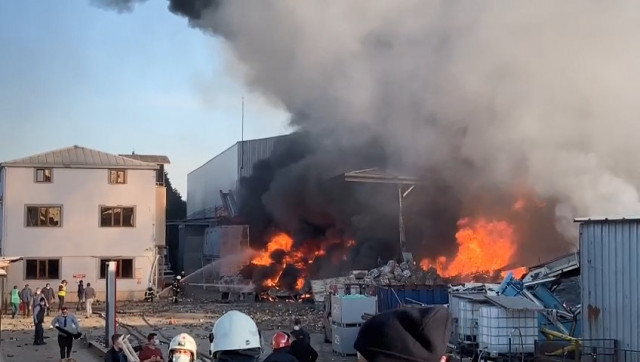 Kocaeli'de fabrika yangını - Resim : 1