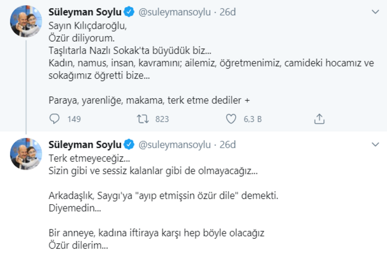 Süleyman Soylu'dan Kılıçdaroğlu'na ''özür dilerim'' yanıtı - Resim : 1