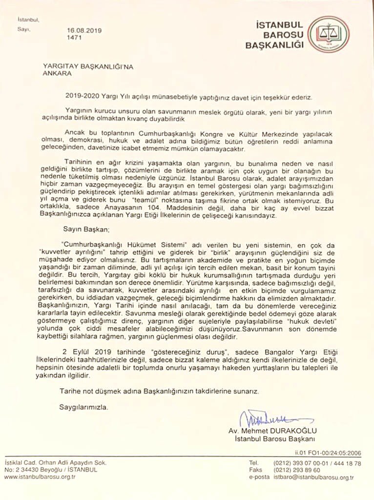 Ankara Barosu da Cumhurbaşkanlığı'nın davetini reddetti - Resim : 1
