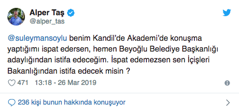 CHP'li aday Alper Taş: ''İspat edersen istifa edeceğim'' - Resim : 1