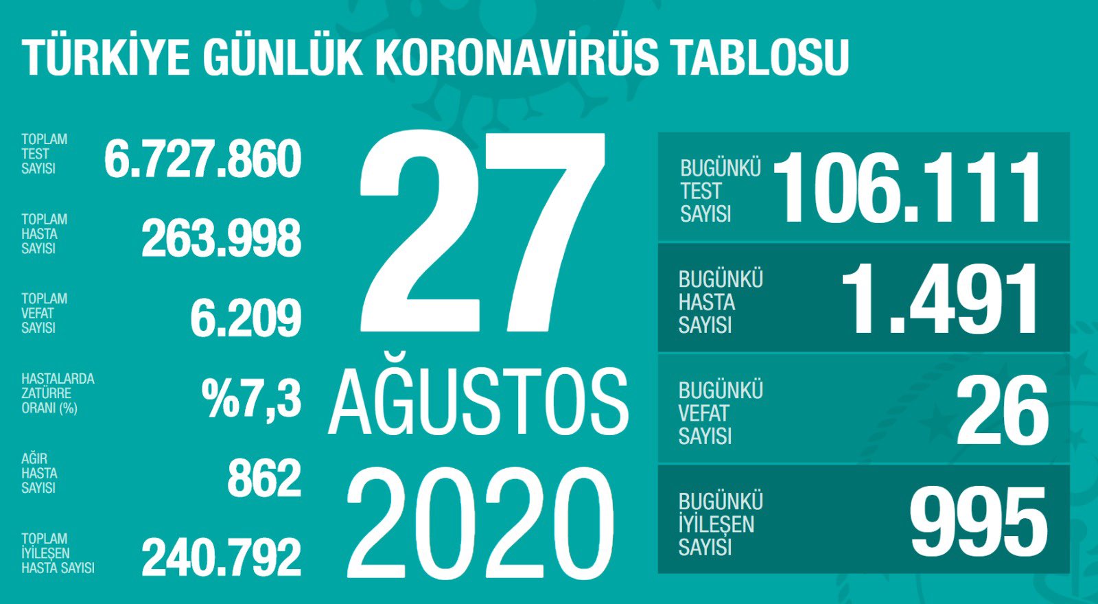 Türkiye'de koronavirüsten ölenlerin sayısı 6 bin 209 oldu - Resim : 1