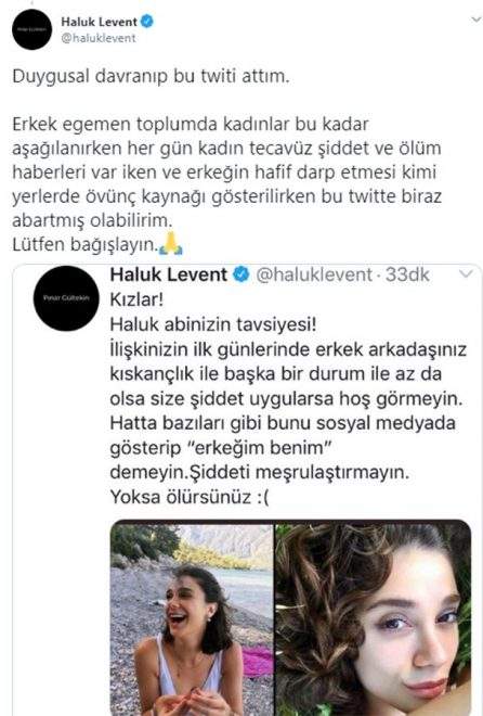 Haluk Levent'in Pınar Gültekin tweet’i tepki çekti! - Resim : 1