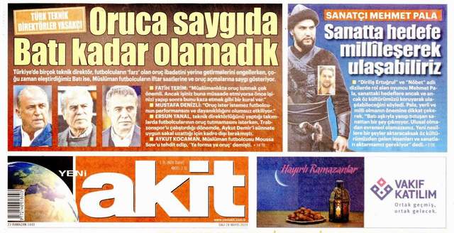 ''Fatih Terim, Mustafa Denizli ve Ersun Yanal orucu yasaklıyor'' - Resim : 1