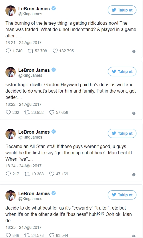 LeBron James'ten forma yakma tepkisi - Resim : 1