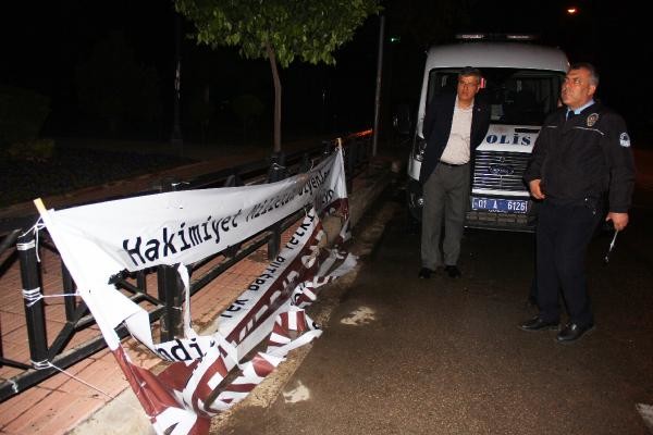 Adana'da referandum pankartlarına saldırı - Resim : 3