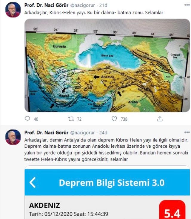 Prof. Dr. Naci Görür'den Antalya depremi açıklaması - Resim : 1