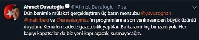 Dasvutoğlu'nun katıldığı programa sansür - Resim : 2