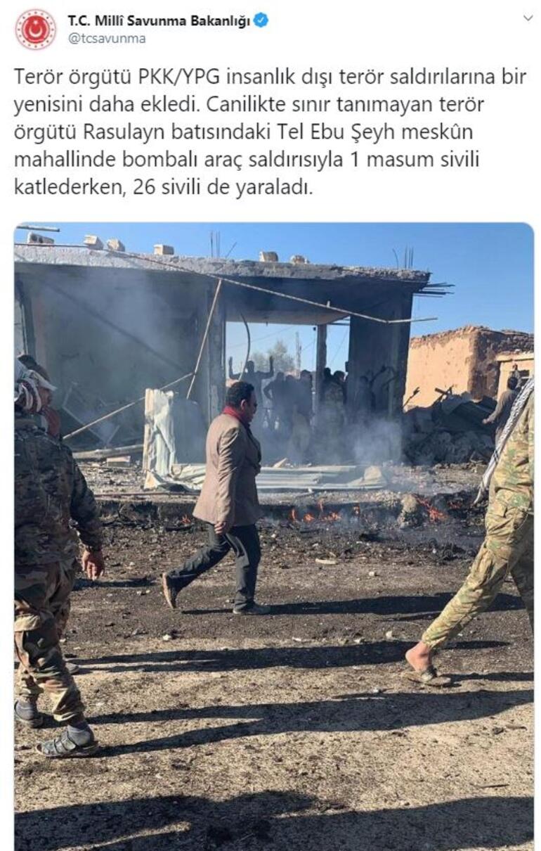 Resulayn'da bomba yüklü araç patladı: 3 ölü - Resim : 1