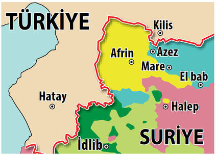 TSK'dan Afrin'e yoğun topçu atışı ! - Resim : 1