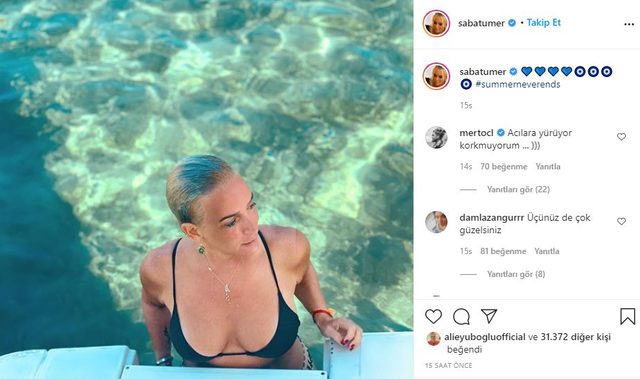 Mert Öcal, Saba Tümer'in bikinili pozuna bakın ne yorum yaptı! - Resim : 1