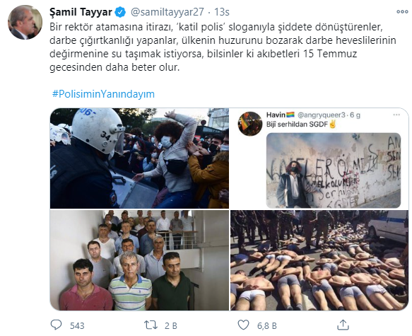 Şamil Tayyar'dan Boğaziçi Üniversitesi öğrencilerine tehdit  - Resim : 1