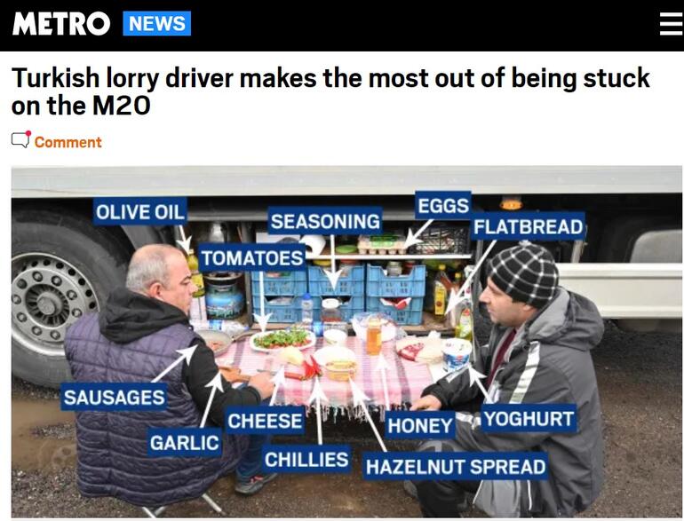 Türk şoförlerin kahvaltısı İngilizleri şaşırttı - Resim : 1