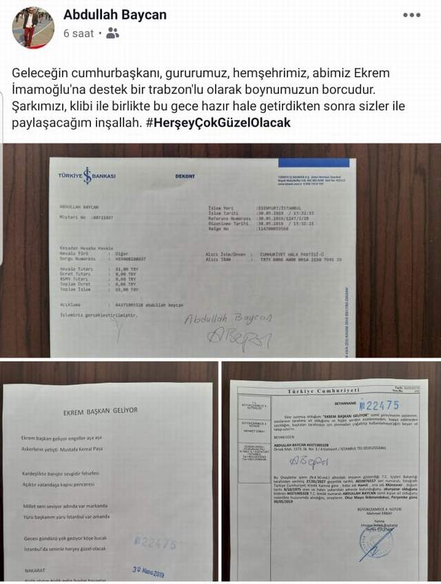 AK Partili isimden İmamoğlu'na 61 TL'lik destek - Resim : 1