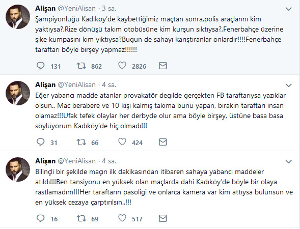 Alişan'dan olay iddia ! "Fenerbahçe taraftarı..." - Resim : 1