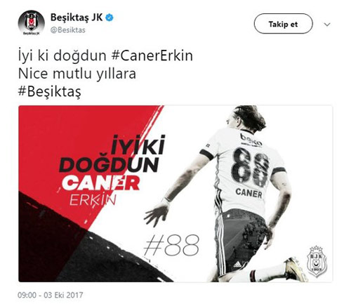Beşiktaş'tan Caner Erkin gafı - Resim : 1