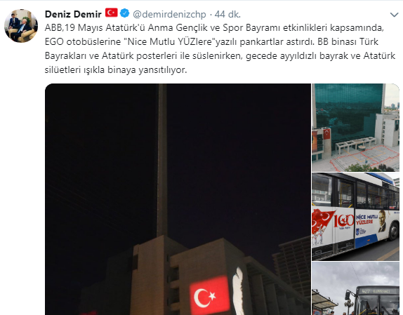 Ankara Büyükşehir Belediyesi'nden 19 Mayıs pankartları - Resim : 1