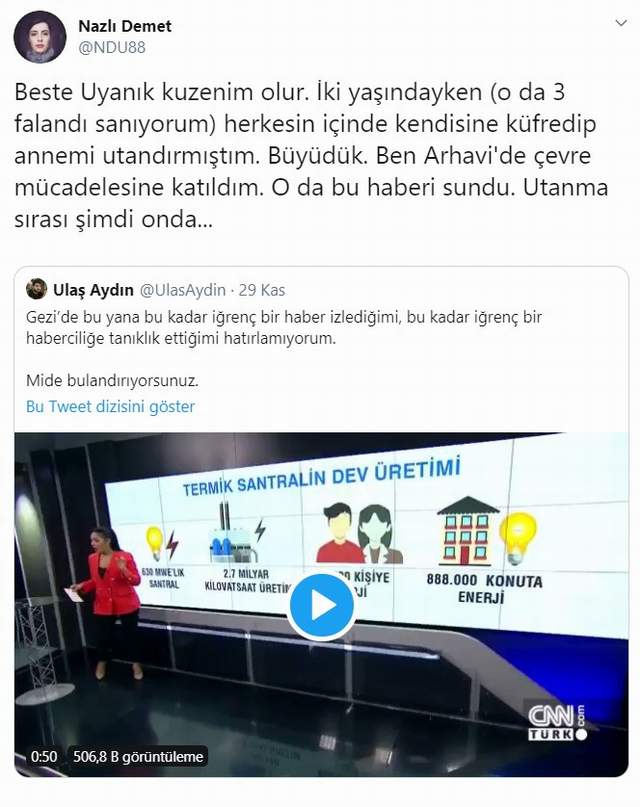 Kuzeninden CNN Türk spikeri Beste Uyanık'a: ''Şimdi utanma sırası onda'' - Resim : 1