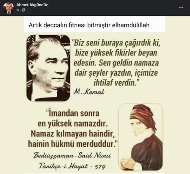 Hadsiz! Atatürk'ü ''Deccal'' ilan etti! - Resim : 1