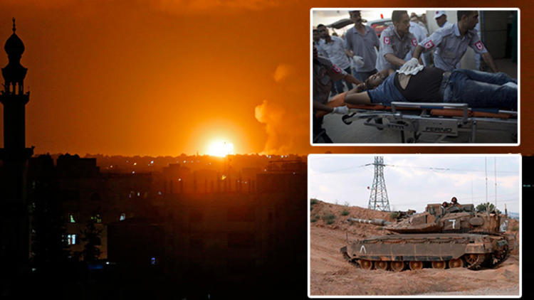İsrail'den tank ve toplarla Gazze'ye saldırıyor - Resim : 3