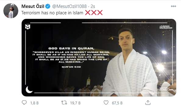 Mesut Özil'den ayetli paylaşım - Resim : 1