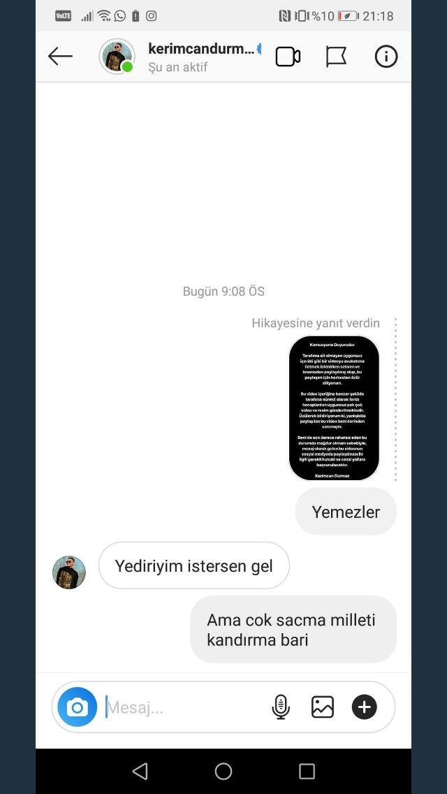 Kerimcan Durmaz'dan takipçisine skandal cevap - Resim : 3