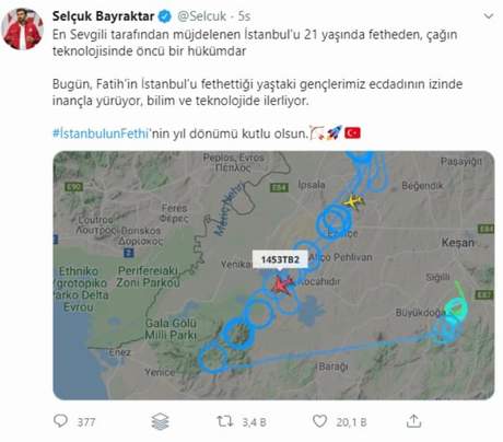 Türkiye'nin yerli İHA'sı Bayraktar-TB2'den Yunan sınırında manidar uçuş! - Resim : 1