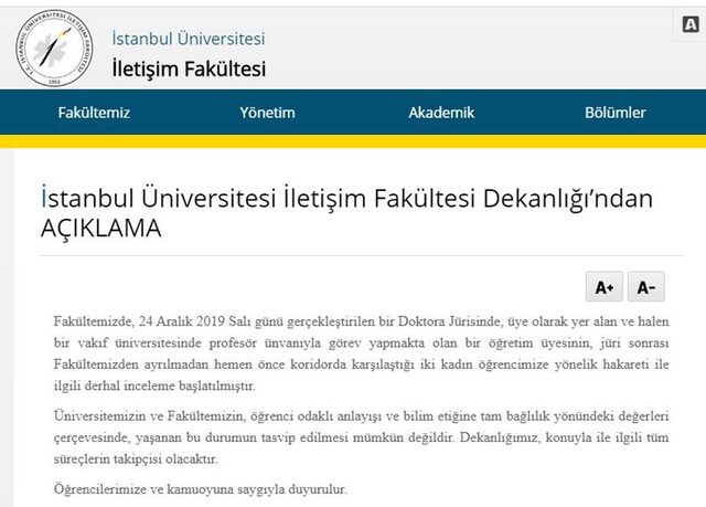 İstanbul Üniversitesi'nde taciz skandalı ! ''O...pu musun, pavyon mu burası'' - Resim : 1