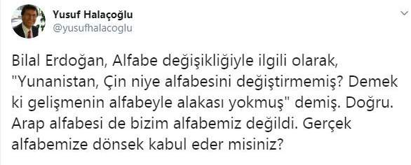 Yusuf Halaçoğlu'ndan Bilal Erdoğan'a sert tepki - Resim : 1