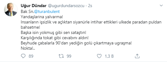 Uğur Dündar'dan AK Partili Bülent Turan'a sert sözler ! - Resim : 2