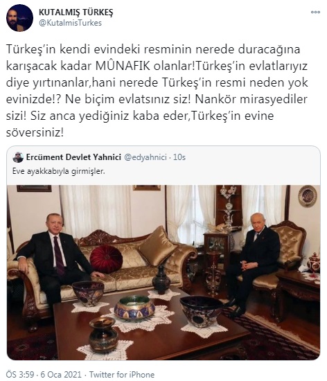 Türkeş’in oğlu Erdoğan - Bahçeli'nin yan yana fotoğrafına ateş püskürdü - Resim : 1
