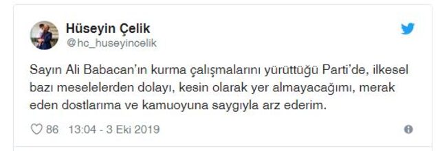 AK Partili Hüseyin Çelik, Ali Babacan'ın partisine mi katılıyor ? - Resim : 1