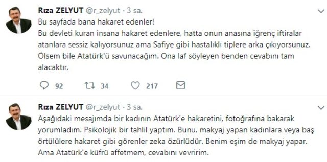 Tepki çeken paylaşım: ''Atatürk'e hakaret edenlerin hastalığı cinsel'' - Resim : 2