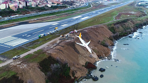 Trabzon'da uçak pistten çıktı - Resim : 2
