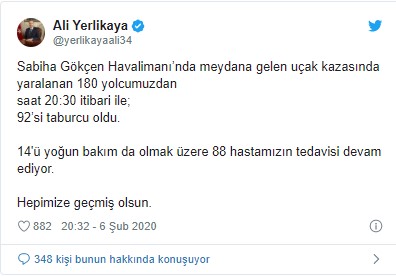 İstanbul Valisi'nden uçak kazası hakkında yeni açıklama - Resim : 1