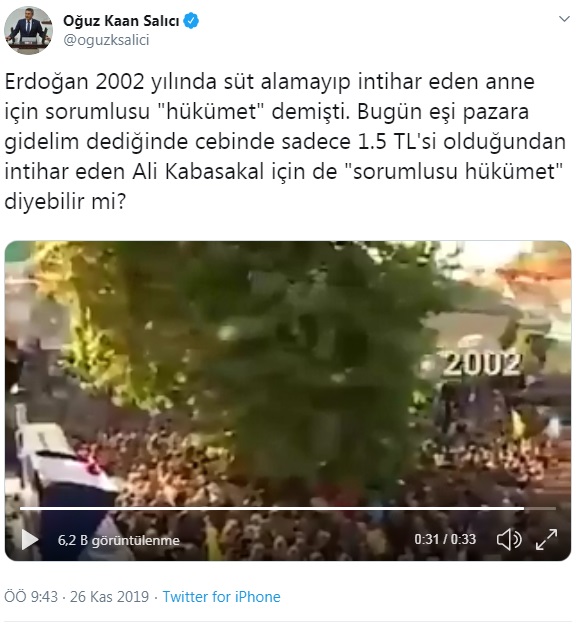 CHP'li Kaan Salıcı'dan Erdoğan'a zor ''intihar'' sorusu ! - Resim : 1