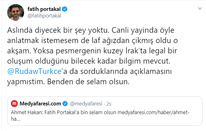 Fatih Portakal'dan Ahmet Hakan'a yanıt ! - Resim : 1