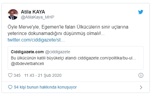 MHP'li isimden Erdoğan'a sert sözler! - Resim : 1