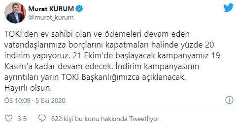 TOKİ'den indirim müjdesi - Resim : 1