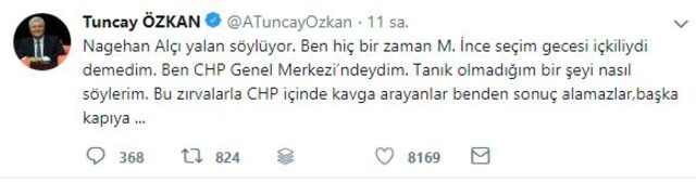 Tuncay Özkan'dan Nagehan Alçı'ya yanıt ! - Resim : 1