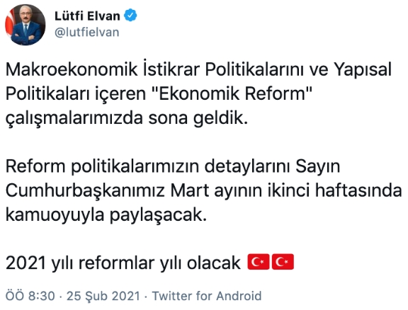 Bakan Elvan'dan ''ekonomik reform'' paketi için yeni açıklama - Resim : 1