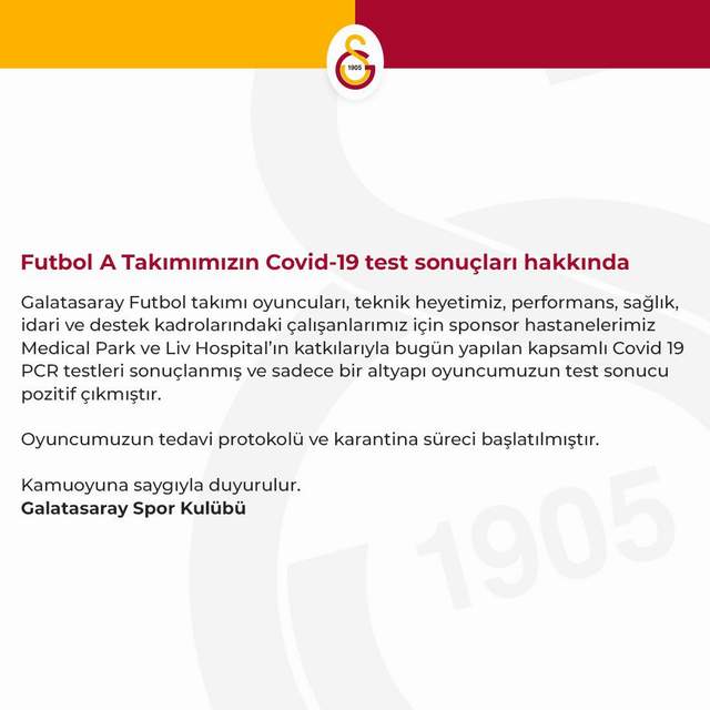 Galatasaray'da koronavirüs şoku - Resim : 1