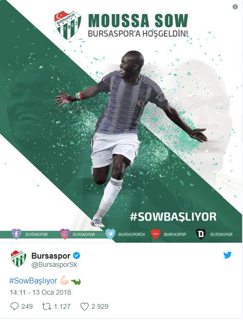 Moussa Sow Bursaspor'da ! - Resim : 1