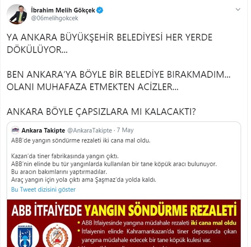 Ankara Büyükşehir Belediyesi’nden Melih Gökçek’e sert cevap! - Resim : 2