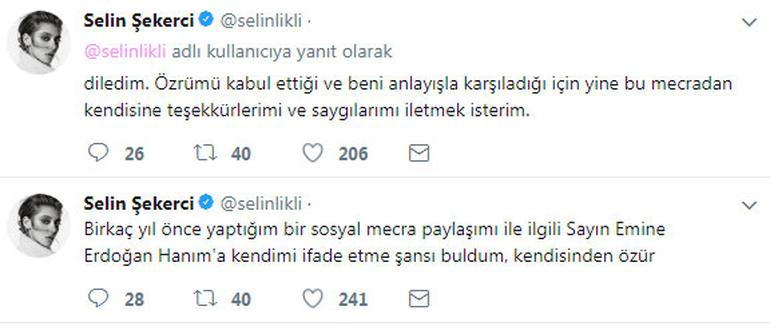 Selin Şekerci, Emine Erdoğan'dan özür diledi - Resim : 1