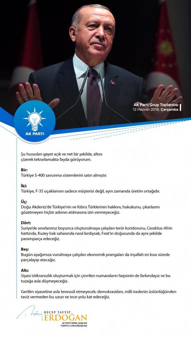 Erdoğan'dan 6 maddelik açıklama ! Twitter'dan paylaştı - Resim : 1