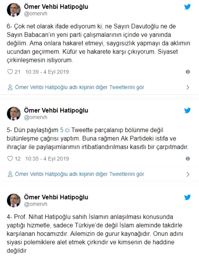 Nihat Hatiopoğlu'nun ağabeyinden Davutoğlu'nun ihracına tepki - Resim : 3