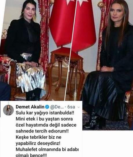 Demet Akalın'ın Cumhurbaşkanı Erdoğan ziyaretindeki eteği olay oldu - Resim : 1