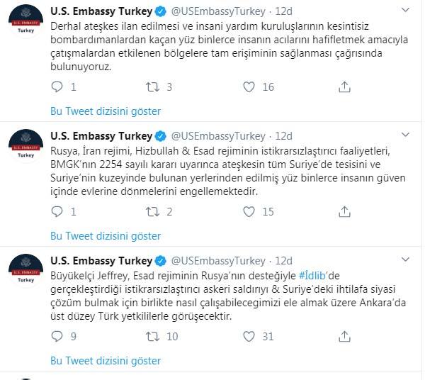 ABD Ankara Büyükelçiliği'nden ''ateşkes'' çağrısı - Resim : 1