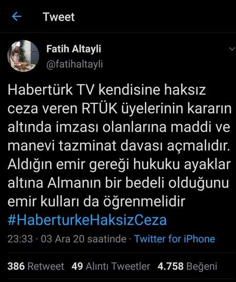 Fatih Altaylı'nın atıp sildiği tweet olay oldu - Resim : 1